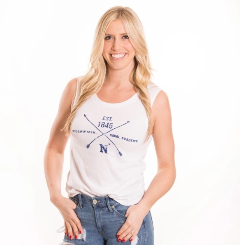NWT ALMA MATER NCAA Navy Midshipmen Muscle Tank Top Large & XL